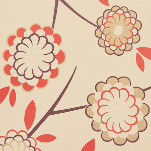 Birdtree Cockatoo Red 5014990 by Schumacher Designer Wallpaper
