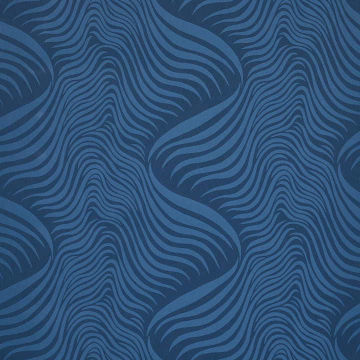 Sauvage Navy 5014152 by Schumacher Designer Wallpaper Moon River 13.5" - Swanky Fabrics -