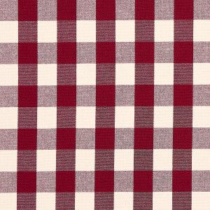 Dutton Buffalo Check Crimson 82943 by Schumacher Designer Fabric