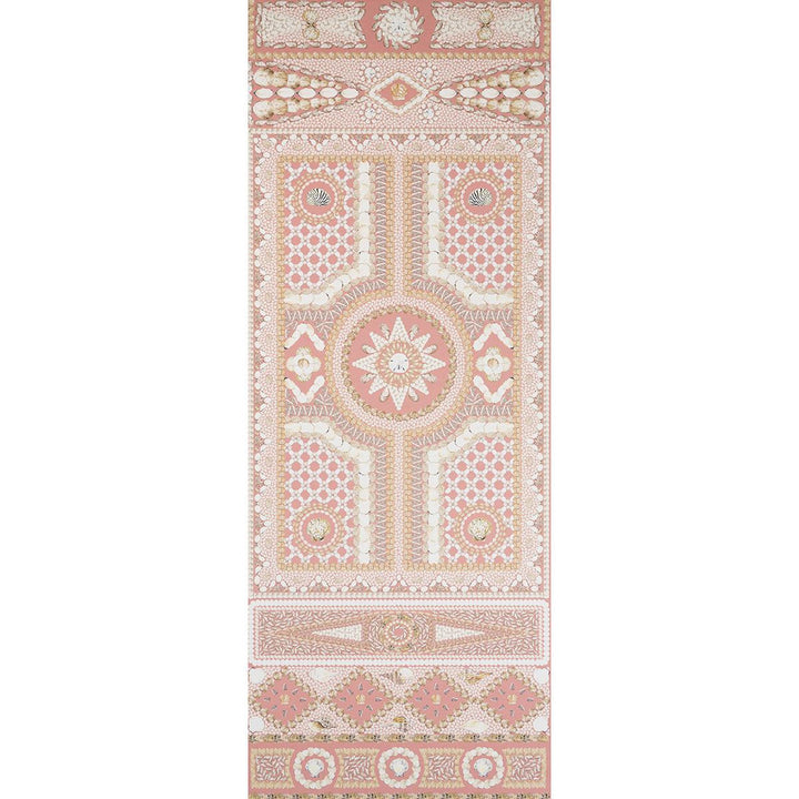 Shell Grotto Panel A Coral 5015166 by Schumacher Designer Wallpaper Mary Mcdonald 54.0" - Swanky Fabrics -