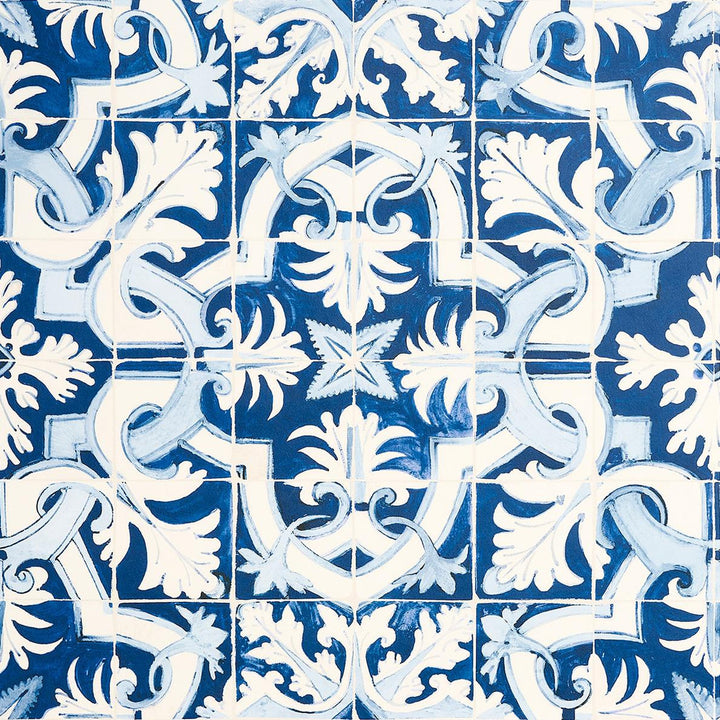 Azulejos Azure 5015120 by Schumacher Designer Wallpaper Mary Mcdonald 27.0" - Swanky Fabrics -