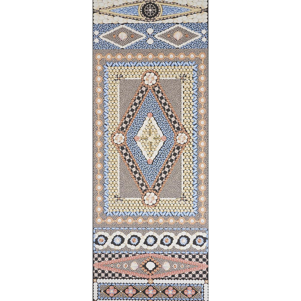 Shell Grotto Panel B Onyx Multi 5015162 by Schumacher Designer Wallpaper Mary Mcdonald 54.0" - Swanky Fabrics -