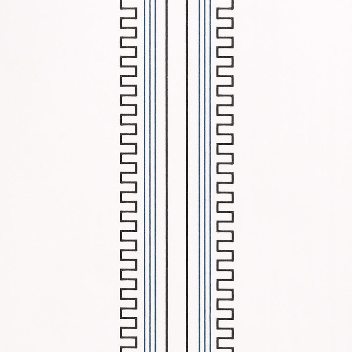 Greco Stripe Ivory 5015143 by Schumacher Designer Wallpaper Mary Mcdonald 27.0" - Swanky Fabrics -
