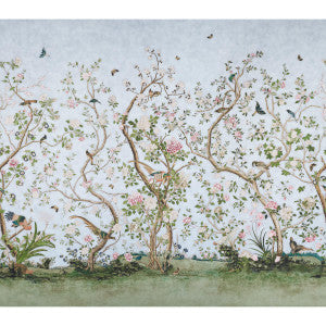Les Oiseaux Sky 5015150 by Schumacher Designer Wallpaper