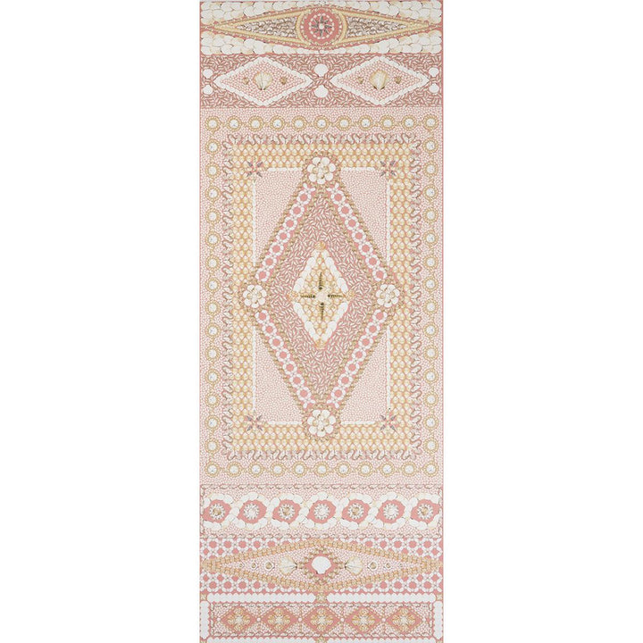 Shell Grotto Panel B Coral 5015167 by Schumacher Designer Wallpaper Mary Mcdonald 54.0" - Swanky Fabrics -