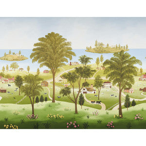 Eaton'S Landscape Document 5014850 by Schumacher Designer Wallpaper