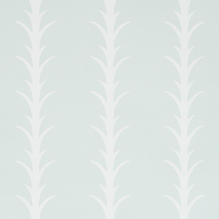 Acanthus Stripe Ivory On Mineral 5014770 by Schumacher Designer Wallpaper Moon River 10.75" - Swanky Fabrics -