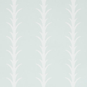 Acanthus Stripe Ivory On Mineral 5014770 by Schumacher Designer Wallpaper