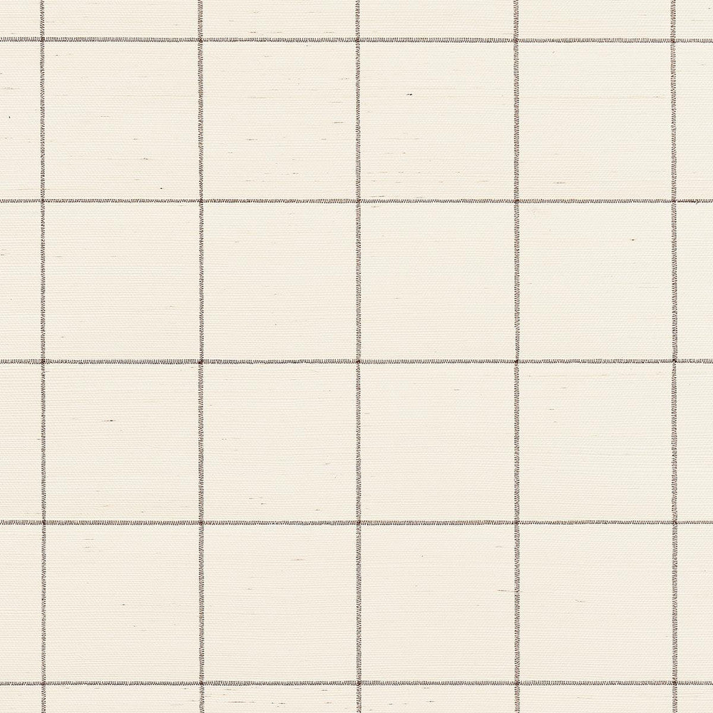 Windowpane Embroidered Sisal Java 5015201 by Schumacher Designer Wallpaper Textured Wallcoverings & Printed Grasscloths 4.38" - Swanky Fabrics -