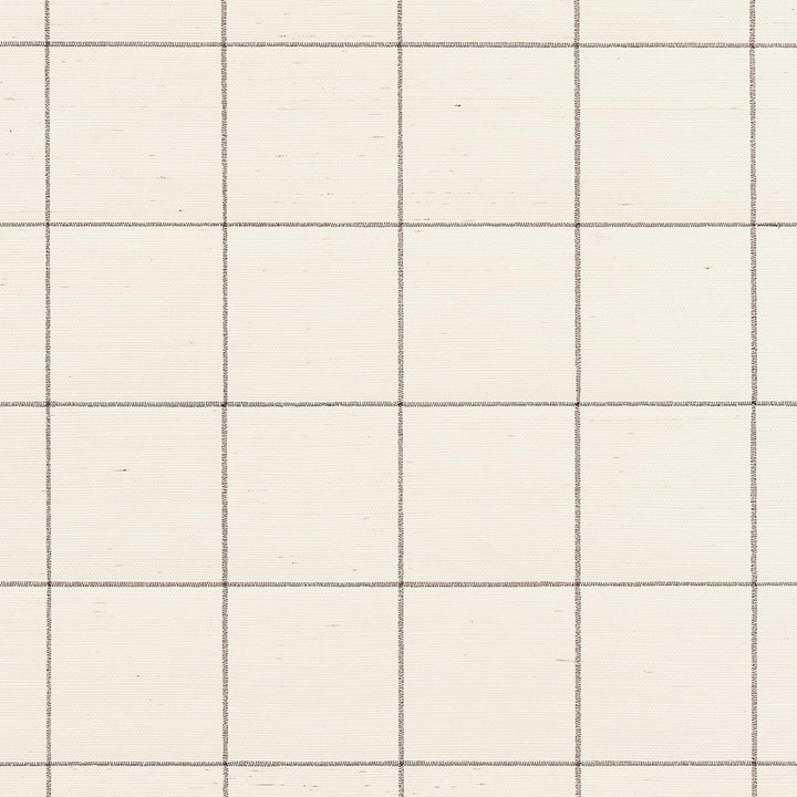 Windowpane Embroidered Sisal Java 5015201 by Schumacher Designer Wallpaper Textured Wallcoverings & Printed Grasscloths 4.38" - Swanky Fabrics -