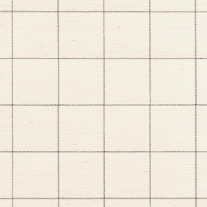 Windowpane Embroidered Sisal Java 5015201 by Schumacher Designer Wallpaper