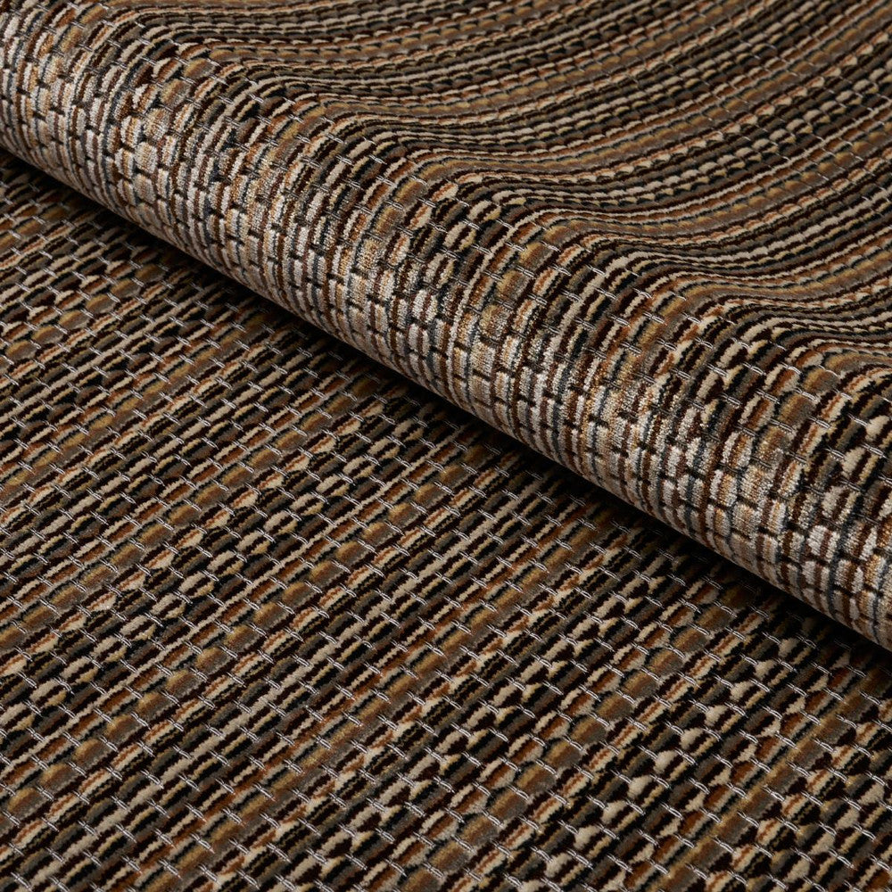 Downtown Velvet Sepia 66915 by Schumacher Designer Fabric Cut & Patterned Velvets 9.0" - Swanky Fabrics -
