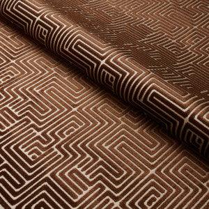 Lisboa Velvet Bronze 72957 by Schumacher Designer Fabric