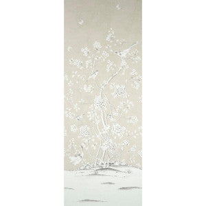 Chinois Palais Panel Stone 5015440 by Schumacher Designer Wallpaper
