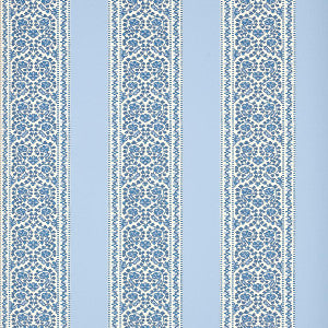 Jasmine Indigo 5014340 by Schumacher Designer Wallpaper