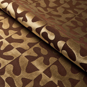 Modern Dance Velvet Gold 82990 by Schumacher Designer Fabric