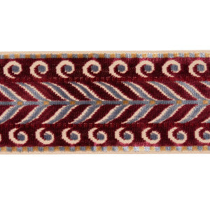 Marion Velvet Tape Aubergine 77625 by Schumacher Designer Trim