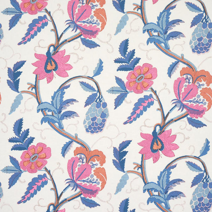 Indali Rose & Indigo 5014862 by Schumacher Designer Wallpaper Schumacher Classics 27.0" - Swanky Fabrics -