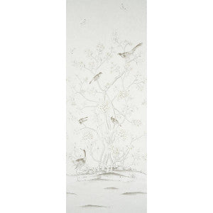 Chinois Palais Panel Neutral 5007122 by Schumacher Designer Wallpaper