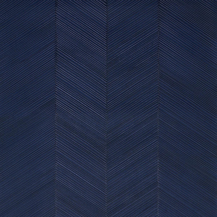 Chevron Texture Midnight Blue 5005654 by Schumacher Designer Wallpaper Textured Wallcoverings & Printed Grasscloths 13.5" - Swanky Fabrics -
