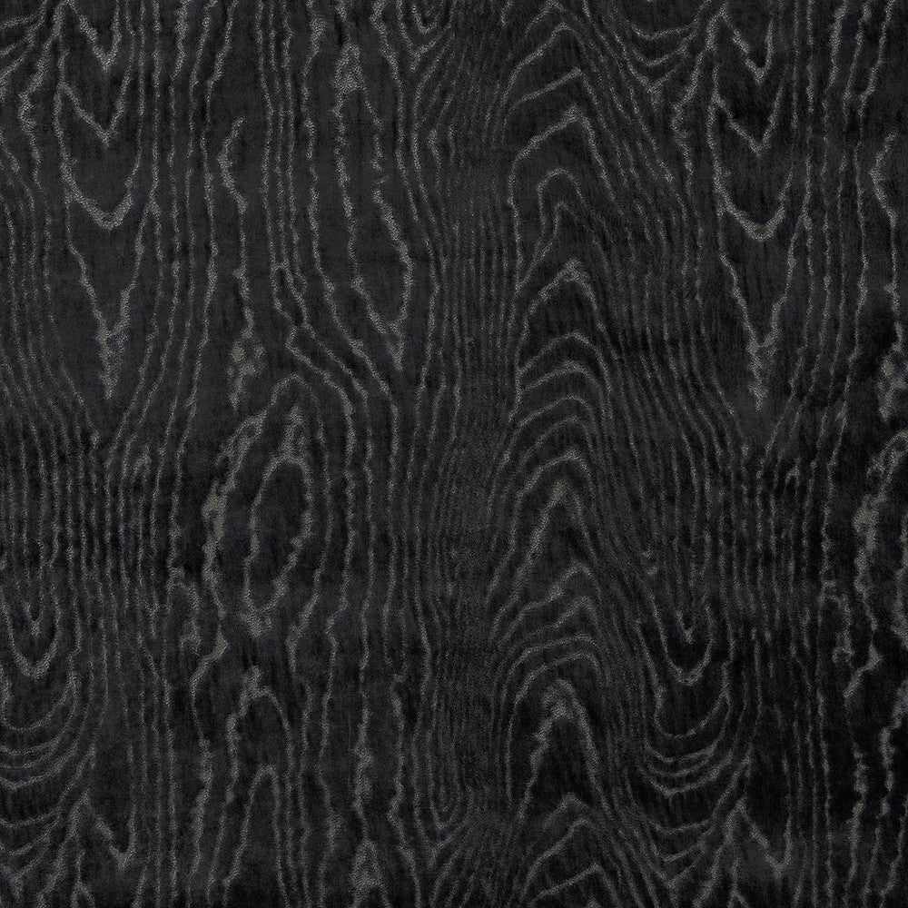 Marisa Moire Velvet Smoke 82751 by Schumacher Designer Fabric Regine 27.38" - Swanky Fabrics -