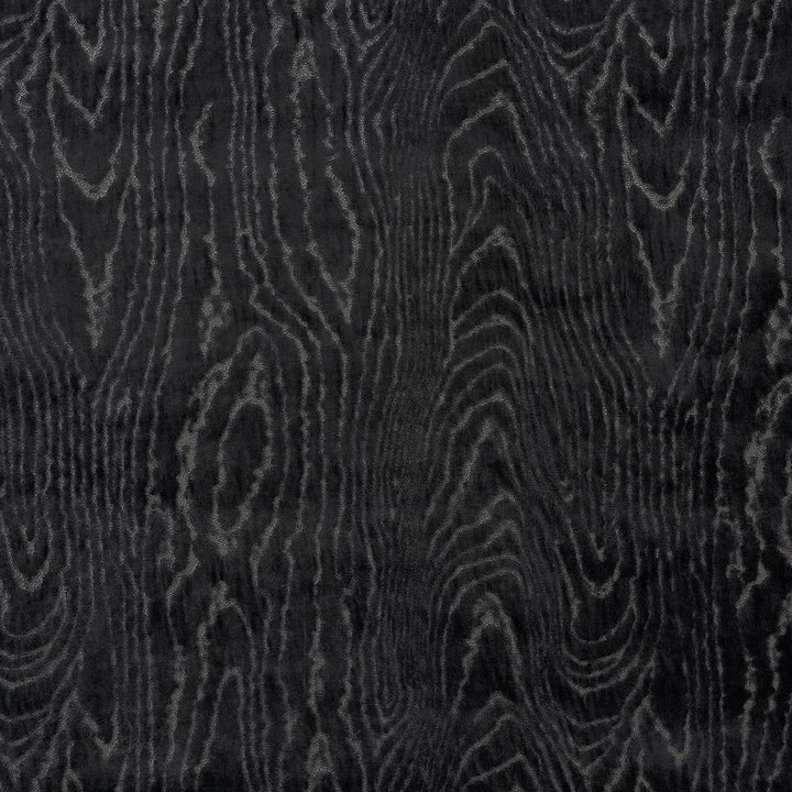Marisa Moire Velvet Smoke 82751 by Schumacher Designer Fabric Regine 27.38" - Swanky Fabrics -