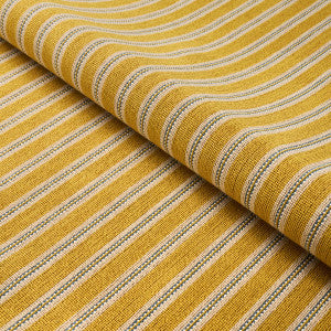 Benson Stripe Pingl Saffron 82182 by Schumacher Designer Fabric