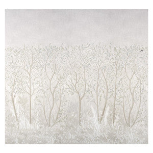 Brindille Golden Accented Alabaster 5010924 by Schumacher Designer Wallpaper
