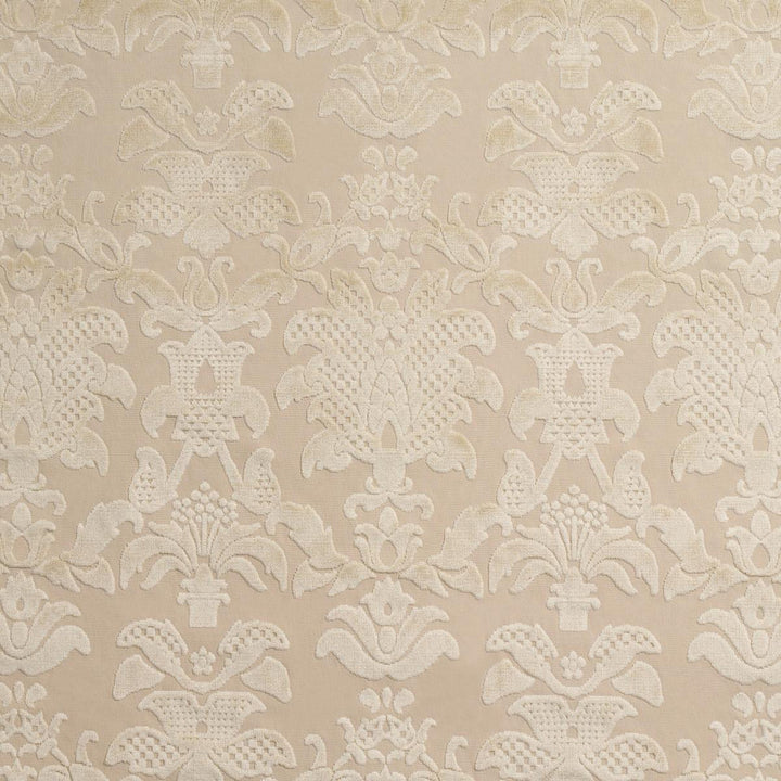 Limbourg Damask Velvet Pearl 82161 by Schumacher Designer Fabric Cut & Patterned Velvets 13.38" - Swanky Fabrics -