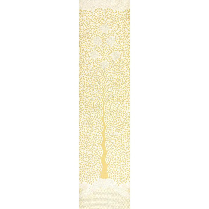 Kayon Sisal Panel Soft Yellow 5013722 by Schumacher Designer Wallpaper Textured Wallcoverings & Printed Grasscloths 35.0" - Swanky Fabrics -