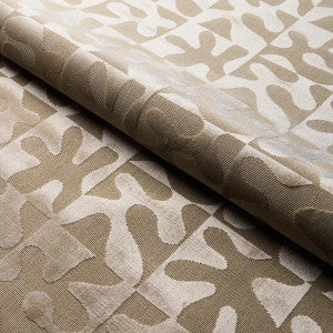 Modern Dance Velvet Champagne 82991 by Schumacher Designer Fabric