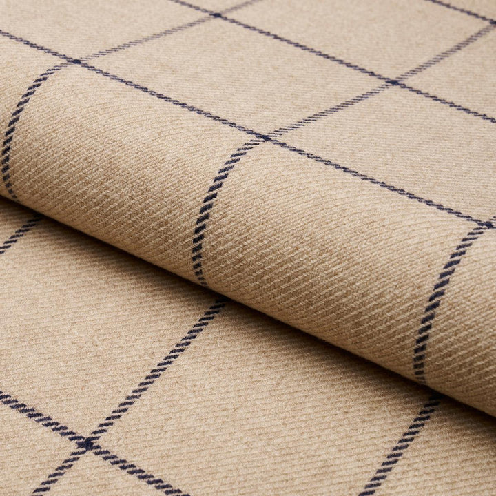 Bancroft Wool Plaid Ivory 66775 by Schumacher Designer Fabric A Country Life 4.0" - Swanky Fabrics -