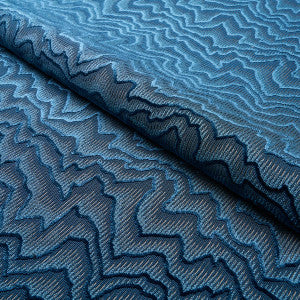 Zambezi Velvet Slate Blue 83022 by Schumacher Designer Fabric