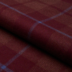 Montana Wool Plaid Burgundy 66665 by Schumacher Designer Fabric