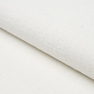 Linen Bark White 5012960 by Schumacher Designer Wallpaper