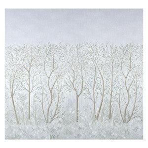 Brindille Golden Accented Mineral 5010923 by Schumacher Designer Wallpaper