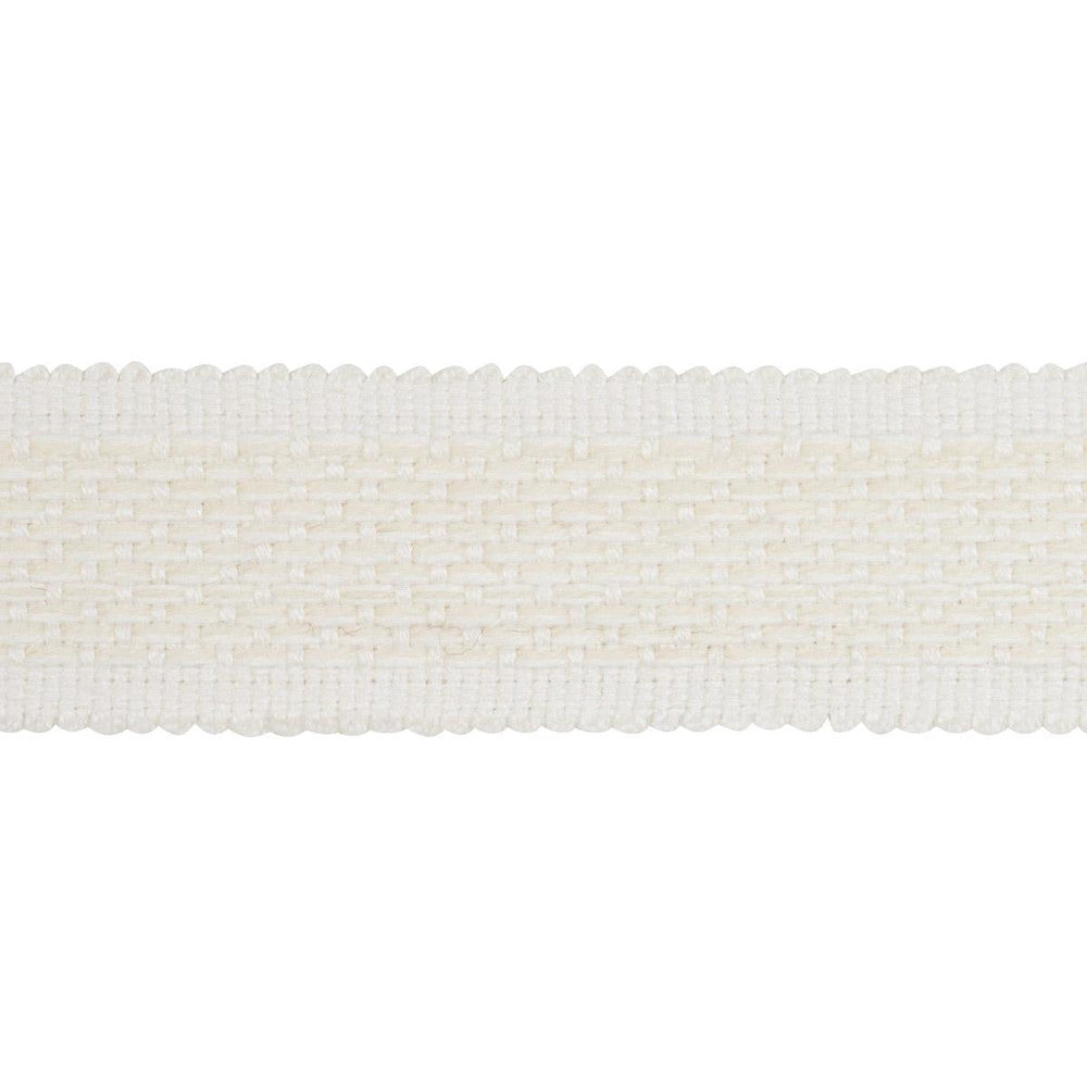Cardiff Tape Medium Ivory 83390 by Schumacher Designer Trim Patterson Flynn 1.0" - Swanky Fabrics -