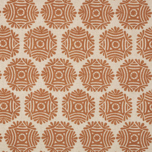 Gilded Star Block Print Cinnamon 181540 by Schumacher Designer Fabric