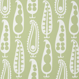 Paisley Peas Green 5015381 by Schumacher Designer Wallpaper