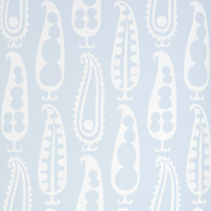 Paisley Peas Sky 5015380 by Schumacher Designer Wallpaper