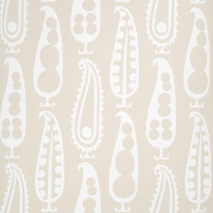 Paisley Peas Natural 5015382 by Schumacher Designer Wallpaper