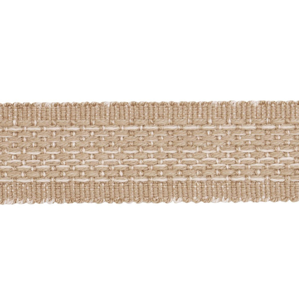 Cardiff Tape Medium Sand 83391 by Schumacher Designer Trim Patterson Flynn 1.0" - Swanky Fabrics -