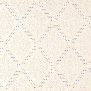 Eugenie Ivory / Bleu 69131 by Schumacher Designer Fabric