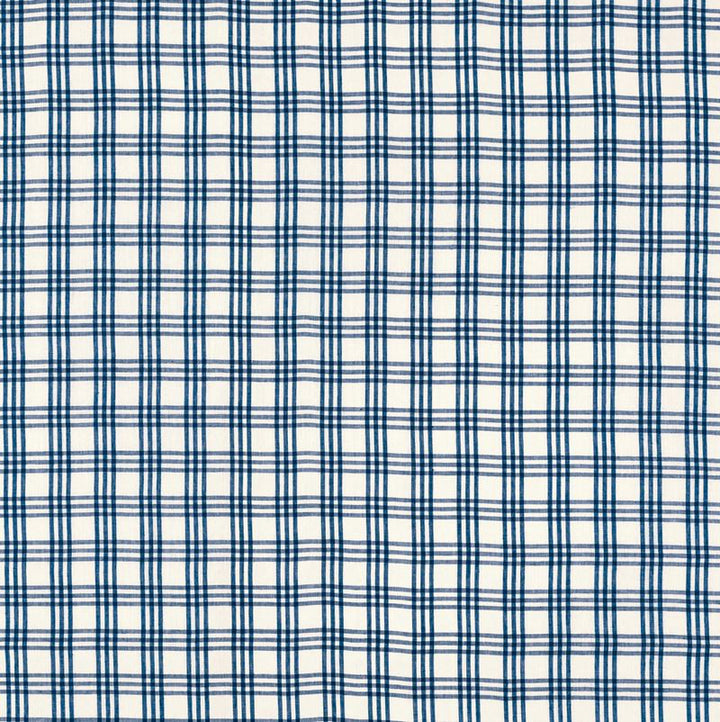 Imogen Indigo 69154 by Schumacher Designer Fabric Country-Chic 100% Linen - Horizontal: 3 and Vertical: 3 53 - Swanky Fabrics -