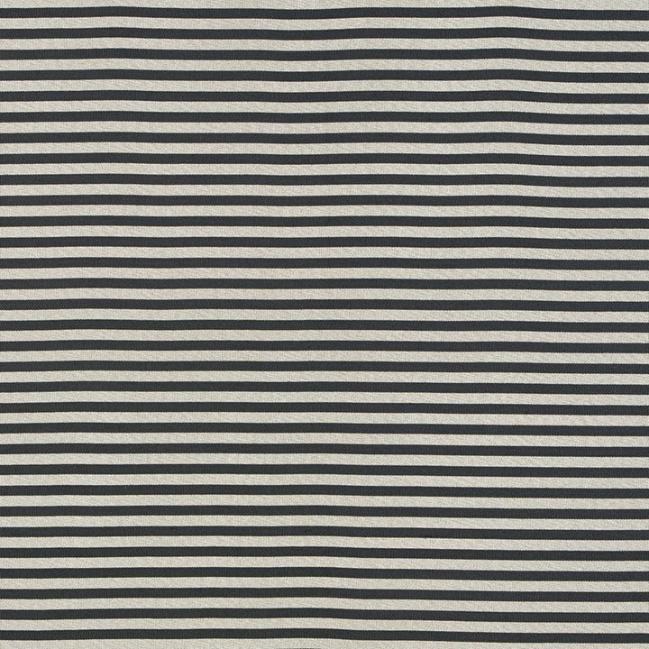 Geoffrey Metallic Stripe Smoke 69241 by Schumacher Designer Fabric Understated-Luxury 74% Viscose, 26% Cotton Wyzenbeek 15,000 Horizontal: - and Vertical: 1.25 54.25 - Swanky Fabrics -