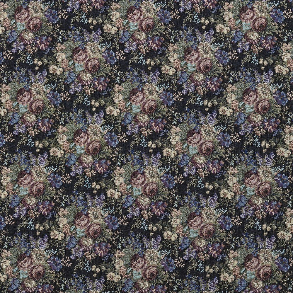 6927 Ebony Rose by Charlotte Designer Fabric Glorious Gardens 80% Polyester, 20% Cotton Asia Exceeds 120,000 Wyzenbeek Rubs (Heavy Duty) </p><p>Repeat: Horizontal: 10" x Vertical: 7" 54 Inches - Swanky Fabrics -