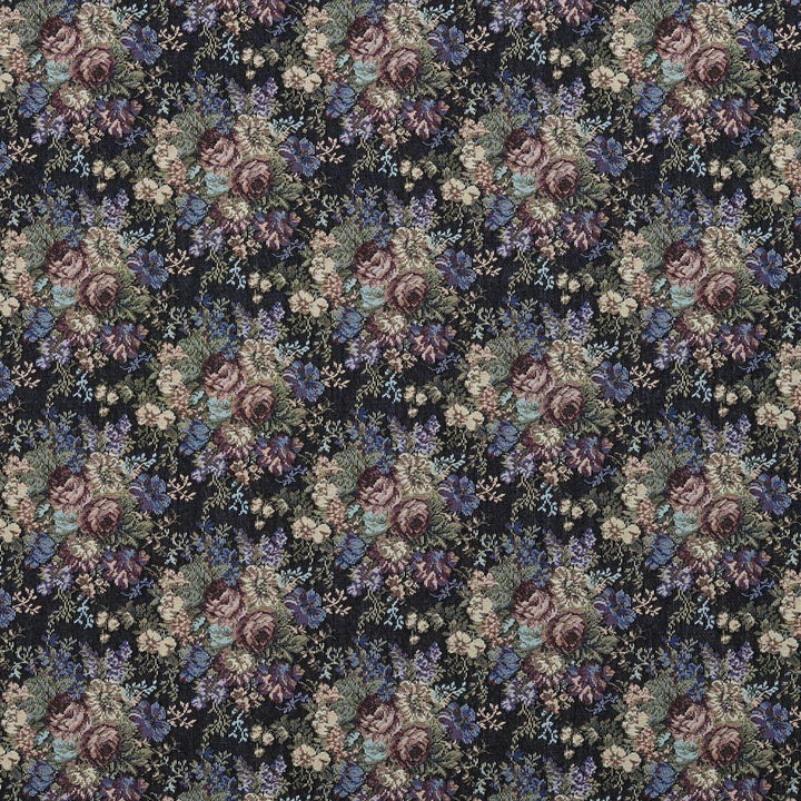 6927 Ebony Rose by Charlotte Designer Fabric Glorious Gardens 80% Polyester, 20% Cotton Asia Exceeds 120,000 Wyzenbeek Rubs (Heavy Duty) </p><p>Repeat: Horizontal: 10" x Vertical: 7" 54 Inches - Swanky Fabrics -
