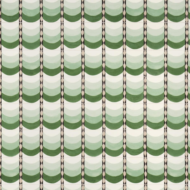 Sintra Green 5015351 by Schumacher Designer Wallpaper Celerie Kemble 9.0" - Swanky Fabrics -