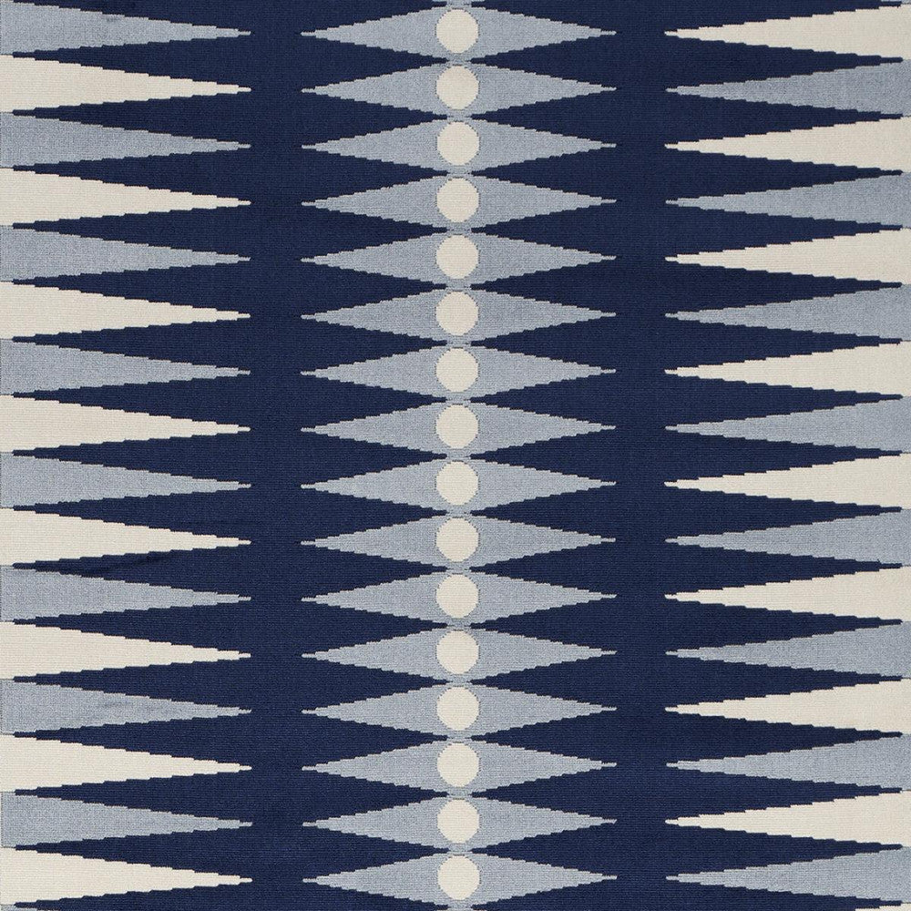 Backgammon Cut Velvet Blue 83200 by Schumacher Designer Fabric Mary Mcdonald 26.38" - Swanky Fabrics -