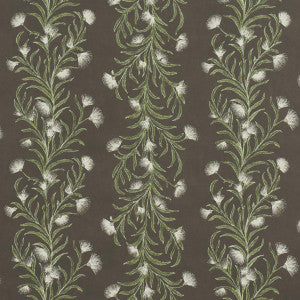 Tasmanian Mimosa Brown &Green 5015361 by Schumacher Designer Wallpaper